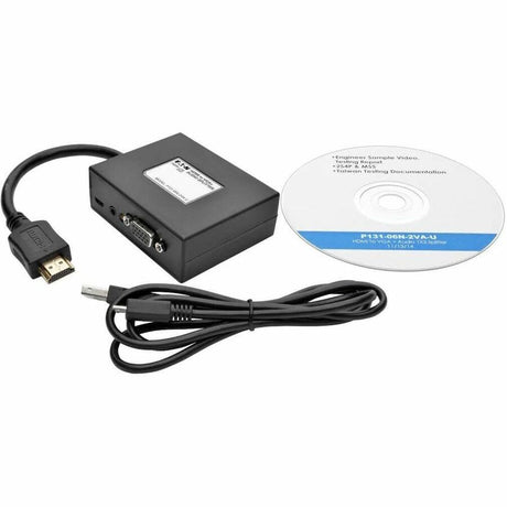 Eaton Tripp Lite Series HDMI to VGA and Audio Adapter, 6 in. (15.2 cm), Black, TAA — P131-06N-2VA-U