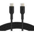Belkin 60W USB-C to USB-C Cable - 480 Mbps - Nylon, Braided - M/M - 2m/6.6ft - Black — CAB004bt2MBK