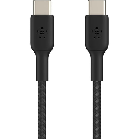 Belkin 60W USB-C to USB-C Cable - 480 Mbps - Nylon, Braided - M/M - 2m/6.6ft - Black — CAB004bt2MBK
