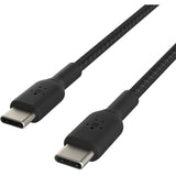 Belkin 60W USB-C to USB-C Cable - 480 Mbps - Nylon, Braided - M/M - 2m/6.6ft - Black — CAB004bt2MBK