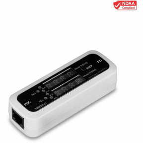 TRENDnet Inline PoE Tester, TC-NTP1, Tests 4PPoE, PoE+, PoE & Passive PoE Technology, Wattage, Voltage, Amperage, Polarity, LED Display, Battery-Free, Troubleshoot PoE Issues, IEEE 802.3af/at/bt — TC-NTP1