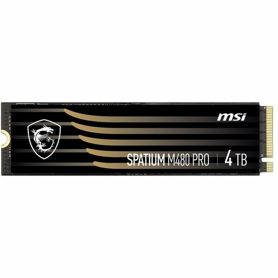 MSI SPATIUM M480 PRO 4 TB Solid State Drive - M.2 2280 Internal - PCI Express NVMe (PCI Express NVMe 4.0 x4) — SM480PN4TB