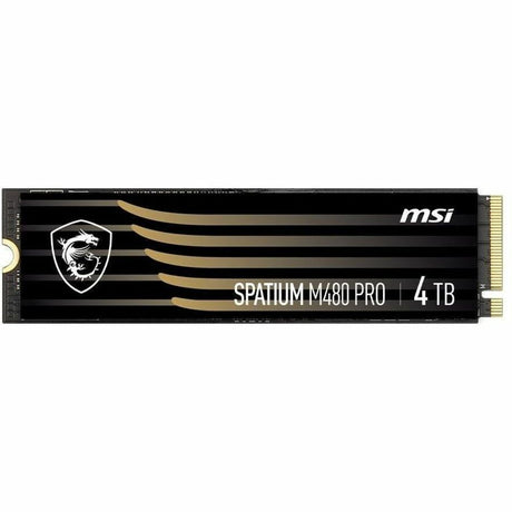 MSI SPATIUM M480 PRO 4 TB Solid State Drive - M.2 2280 Internal - PCI Express NVMe (PCI Express NVMe 4.0 x4) — SM480PN4TB