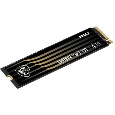 MSI SPATIUM M480 PRO 4 TB Solid State Drive - M.2 2280 Internal - PCI Express NVMe (PCI Express NVMe 4.0 x4) — SM480PN4TB