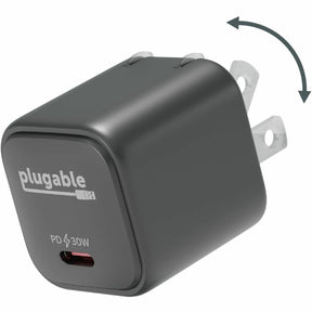 Plugable 30W USB-C GaN Charger - MagSafe-Compatible, Fast Charging for iPhone, iPad, Galaxy & USB-C Devices — PS-30C1B