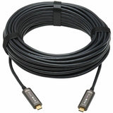 Eaton Tripp Lite Series USB-C to USB-C Plenum-Rated Fiber Active Optical Cable (AOC) - 4K 60 Hz, HDR, 4:4:4, M/M, Black, 15 m (49 ft.), Video-Only — U420F-15M-V