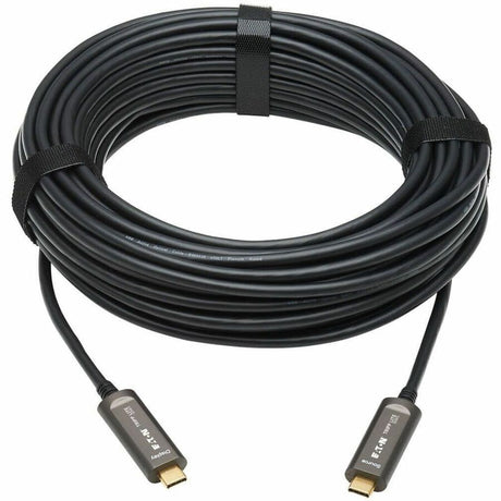 Eaton Tripp Lite Series USB-C to USB-C Plenum-Rated Fiber Active Optical Cable (AOC) - 4K 60 Hz, HDR, 4:4:4, M/M, Black, 15 m (49 ft.), Video-Only — U420F-15M-V