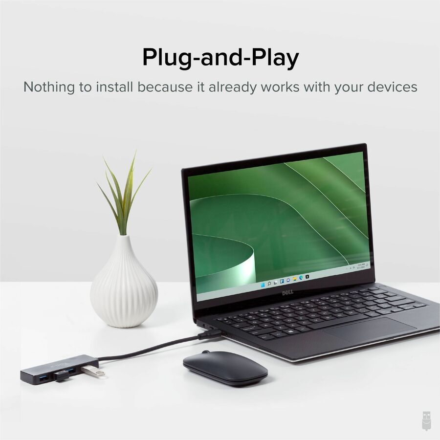 Plugable 4 Port USB Hub 3.0, USB Splitter for Laptop — USB3-HUB4A