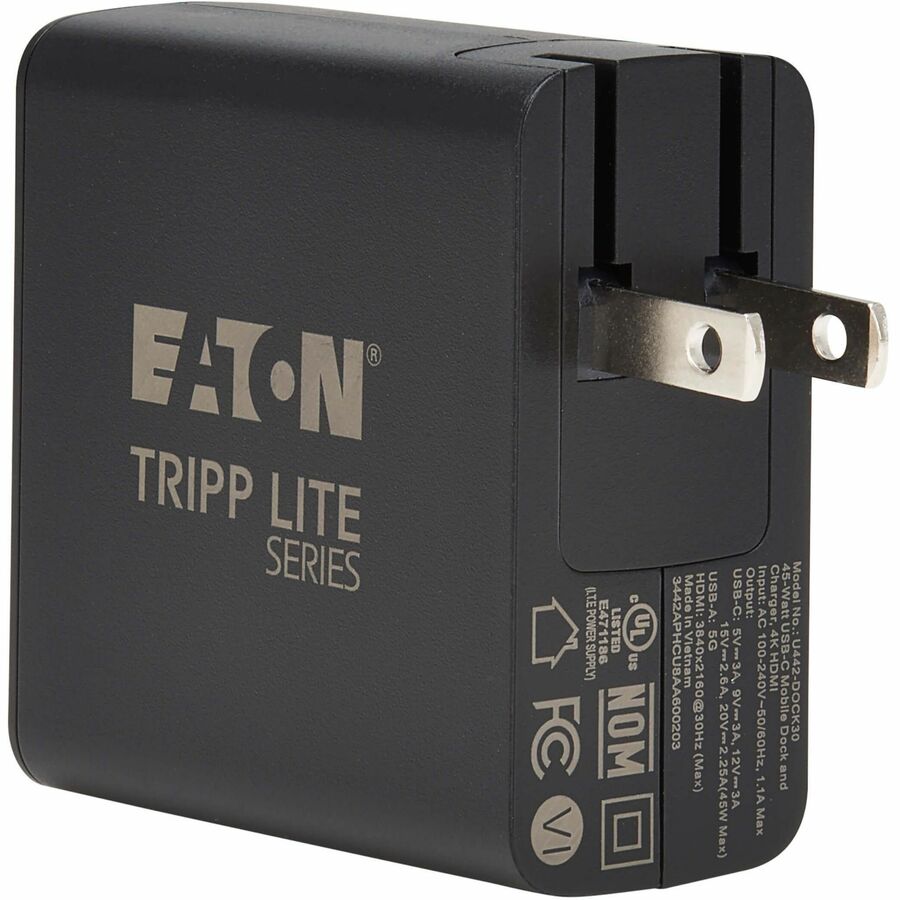 Eaton Tripp Lite Series Travel-Sized USB-C Dock and Charger - 4K HDMI, USB 3.2 Gen 1, 45W PD Charging — U442-DOCK30
