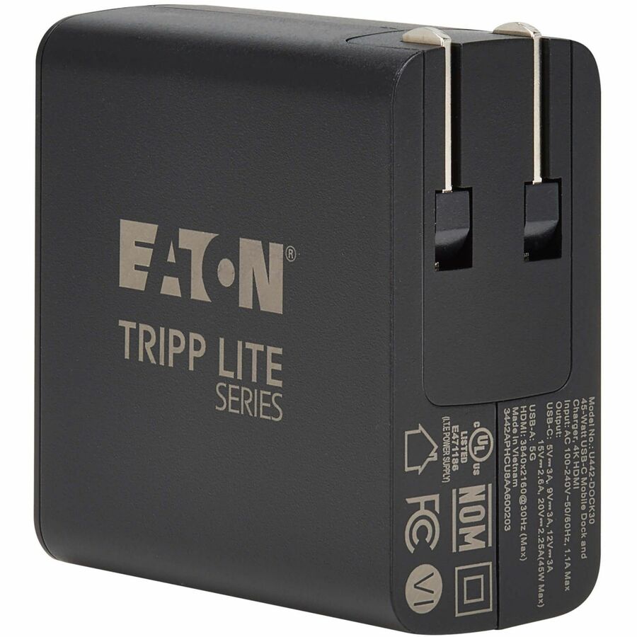 Eaton Tripp Lite Series Travel-Sized USB-C Dock and Charger - 4K HDMI, USB 3.2 Gen 1, 45W PD Charging — U442-DOCK30