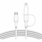 Belkin BoostCharge Pro 2-in-1 Cable with USB-C and Lightning Connector — CAC003fq1.5MWH