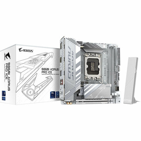 Aorus Ultra Durable B860I AORUS PRO ICE Gaming Desktop Motherboard - Intel B860 Chipset - Socket LGA-1851 - Mini ITX — B860I AORUS PRO ICE