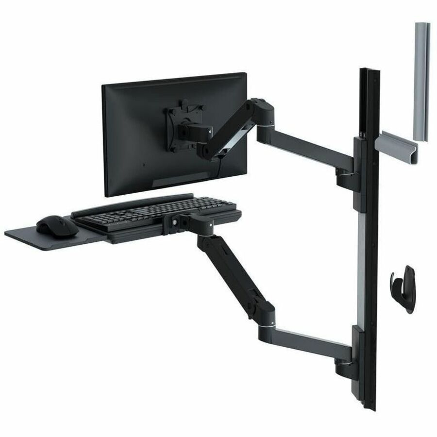 Ergotron Wall Mount for Keyboard, Monitor - Black — 45-696-292