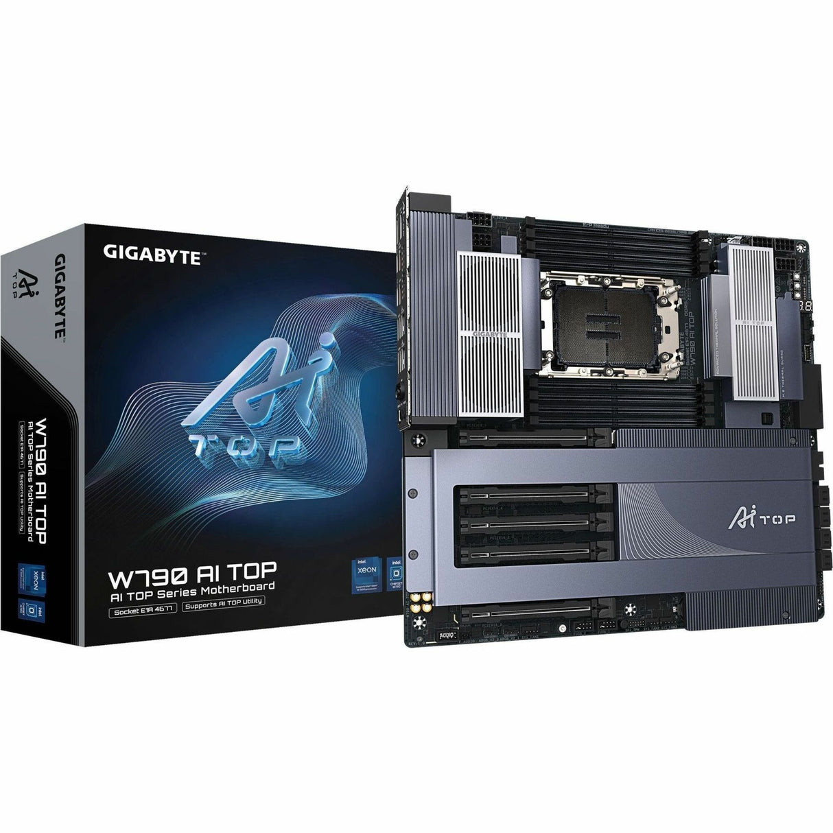 Aorus Ultra Durable W790 AI TOP Workstation Motherboard - Intel W790 Chipset - Socket LGA-4677 - Extended ATX — W790 AI TOP