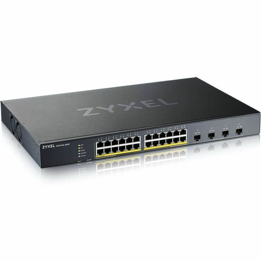 ZYXEL 24-port GbE PoE Lite-L3 Smart Managed Switch with 4 10G Uplink — XGS1935-28HP