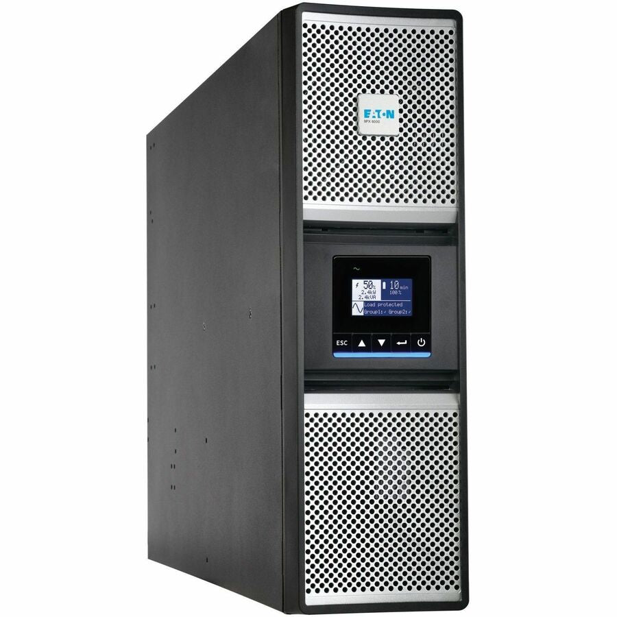 Eaton 9PX G2 6000VA 5400W 208V Online Double-Conversion UPS - L6-30P or Hardwired Input, 2 L6-20R, 2 L6-30R, Hardwired Output, Cybersecure Network Card, Extended Run, 3U Rack/Tower — 9PX6KG2