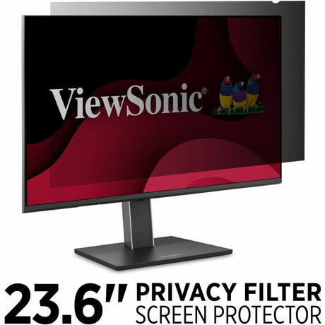 ViewSonic 23.6" Privacy Filter Screen Protector for Widescreen (16:9) LCD Monitor Lightweight Anti-glare and Anti-scratch, Black. 20 screen protectors per master pack. — VSPF2360