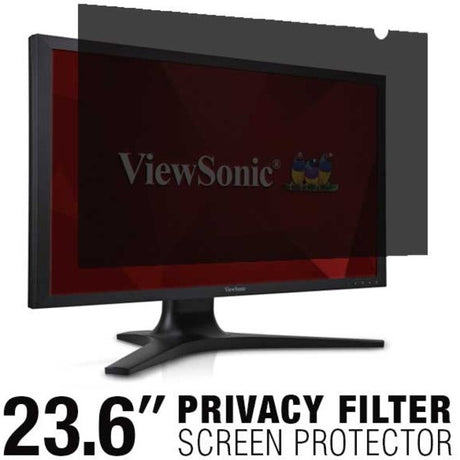 ViewSonic 23.6" Privacy Filter Screen Protector for Widescreen (16:9) LCD Monitor Lightweight Anti-glare and Anti-scratch, Black. 20 screen protectors per master pack. — VSPF2360