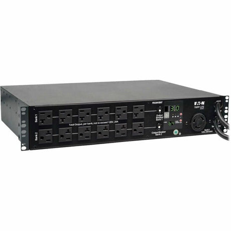 Eaton Tripp Lite Series 2.9kW Single-Phase Local Metered Automatic Transfer Switch PDU, 2 120V L5-30P Inputs, 24 5-15/20R & 1 L5-30R Outputs, 2U, TAA — PDUMH30AT