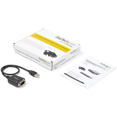 StarTech.com 1ft (30cm) 1-Port Professional USB to Serial Adapter Cable with COM Retention, USB to RS232 Adapter - TAA — ICUSB2321X