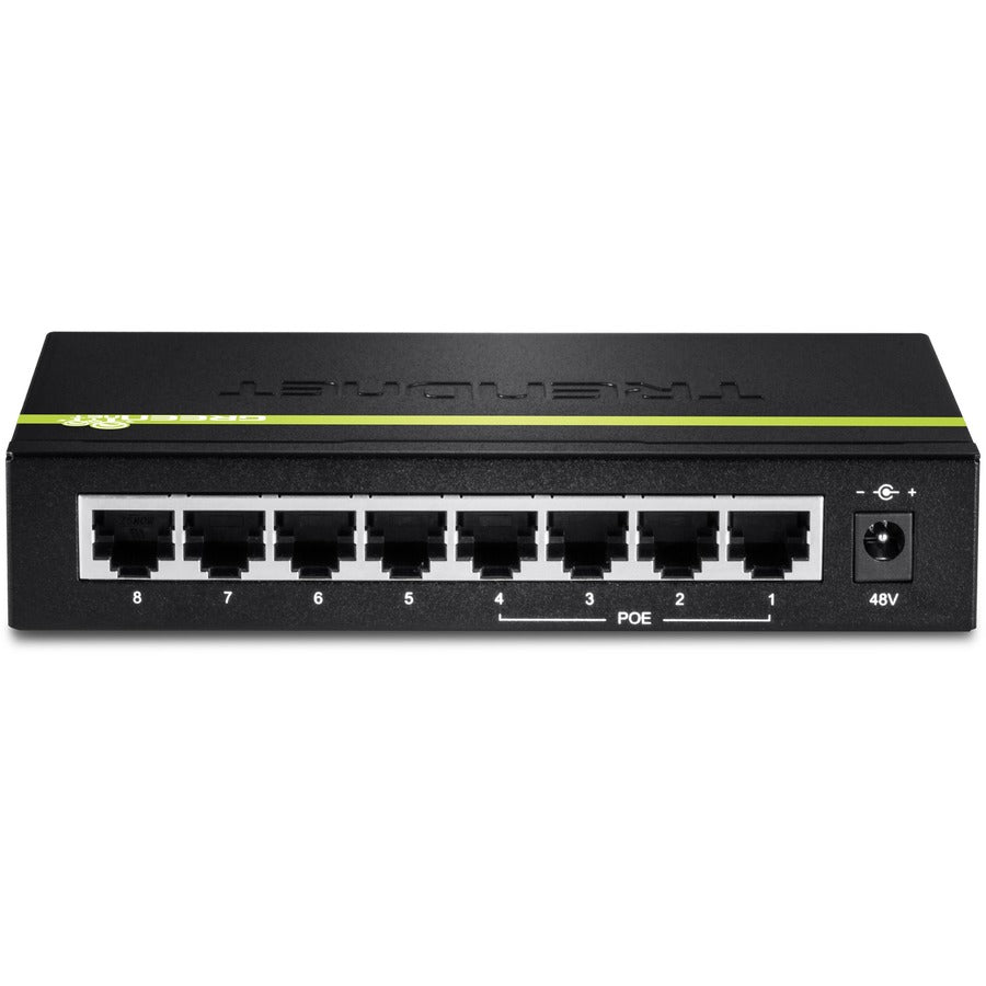 TRENDnet 8-Port 10/100Mbps PoE Switch, 4 x 10/100 Ports, 4 x 10/100 PoE Ports, 30W PoE Power Budget, 1.6 Gbps Switching Capacity, 802.3af, Limited Lifetime Protection, Black, TPE-S44