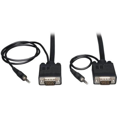 Eaton Tripp Lite Series VGA High-Resolution RGB Coaxial Cable with Audio (HD15 and 3.5mm M/M), 30 ft. (9.14 m) — P504-030