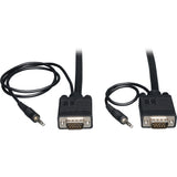 Eaton Tripp Lite Series VGA High-Resolution RGB Coaxial Cable with Audio (HD15 and 3.5mm M/M), 30 ft. (9.14 m) — P504-030