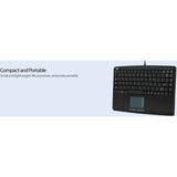 Adesso AKB-410UB Slim Touch Mini Keyboard with Built in Touchpad — AKB-410UB