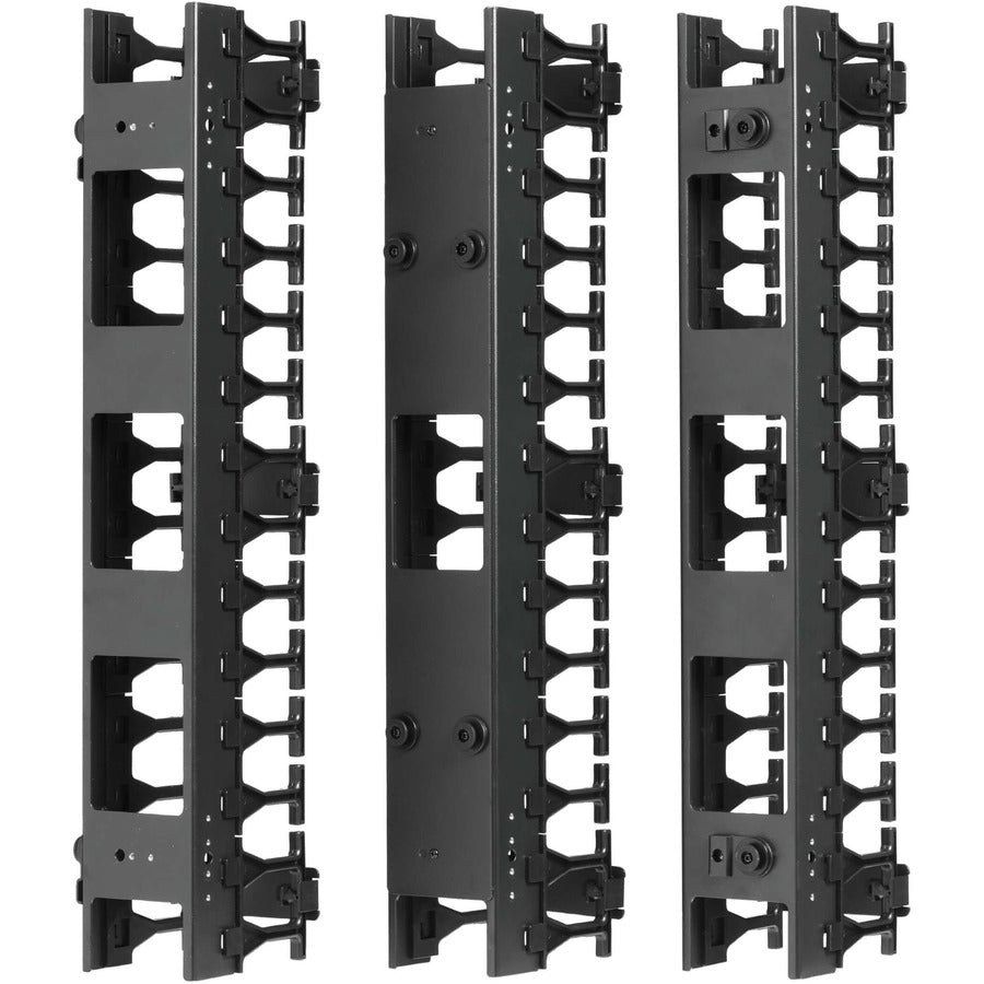 Eaton Tripp Lite Series SmartRack 3-in. (7.62 cm) Wide High Capacity Vertical Cable Manager - Double finger duct — SRCABLEVRT3