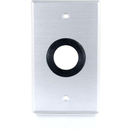 C2G 1in Grommet Cable Pass Through Single Gang Wall Plate - Brushed Aluminum — 40488
