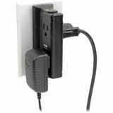 Eaton Tripp Lite Series Protect It! Surge Protector with 4 Side-Mounted Outlets , Direct Plug-In, 720 Joules — TLP4BK