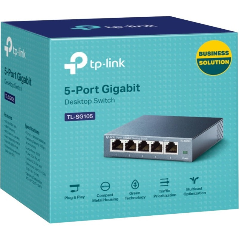 TP-LINK TL-SG105 - 5 Port Gigabit Unmanaged Ethernet Network Switch — TL-SG105