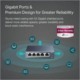 TP-LINK TL-SG105 - 5 Port Gigabit Unmanaged Ethernet Network Switch — TL-SG105