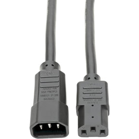 Eaton Tripp Lite Series Heavy-Duty PDU Power Cord, C13 to C14 - 15A, 250V, 14 AWG, 10 ft. (3.05 m), Black — P005-010