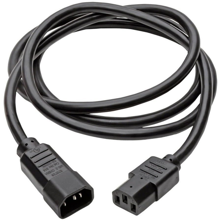 Eaton Tripp Lite Series Heavy-Duty PDU Power Cord, C13 to C14 - 15A, 250V, 14 AWG, 10 ft. (3.05 m), Black — P005-010