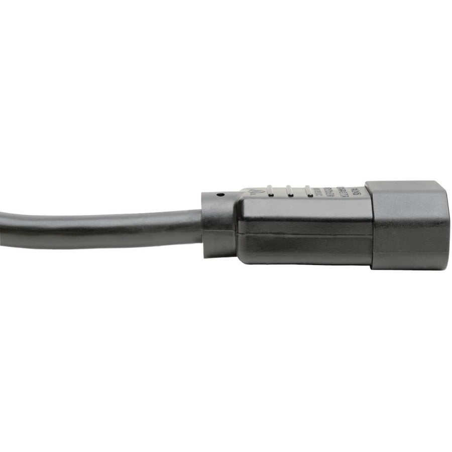 Eaton Tripp Lite Series Heavy-Duty PDU Power Cord, C13 to C14 - 15A, 250V, 14 AWG, 10 ft. (3.05 m), Black — P005-010