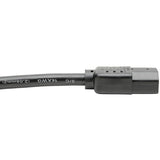 Eaton Tripp Lite Series Heavy-Duty PDU Power Cord, C13 to C14 - 15A, 250V, 14 AWG, 10 ft. (3.05 m), Black — P005-010