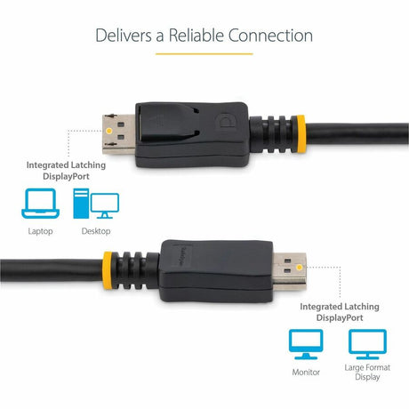 StarTech.com 15ft (5m) DisplayPort 1.2 Cable, 4K x 2K UHD VESA Certified DisplayPort Cable, DP Cable/Cord for Monitor, w/ Latches — DISPLPORT15L