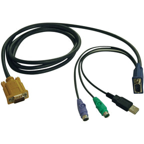 Eaton Tripp Lite Series USB/PS2 Combo Cable for NetDirector KVM Switches B020-U08/U16 and KVM B022-U16, 15 ft. (4.57 m) — P778-015