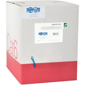 Eaton Tripp Lite Series Cat6 Gigabit Solid Core Plenum-Rated UTP CMP PVC Bulk Ethernet Cable, Blue, 1000 ft. (304.8 m), TAA — N224-01K-BL