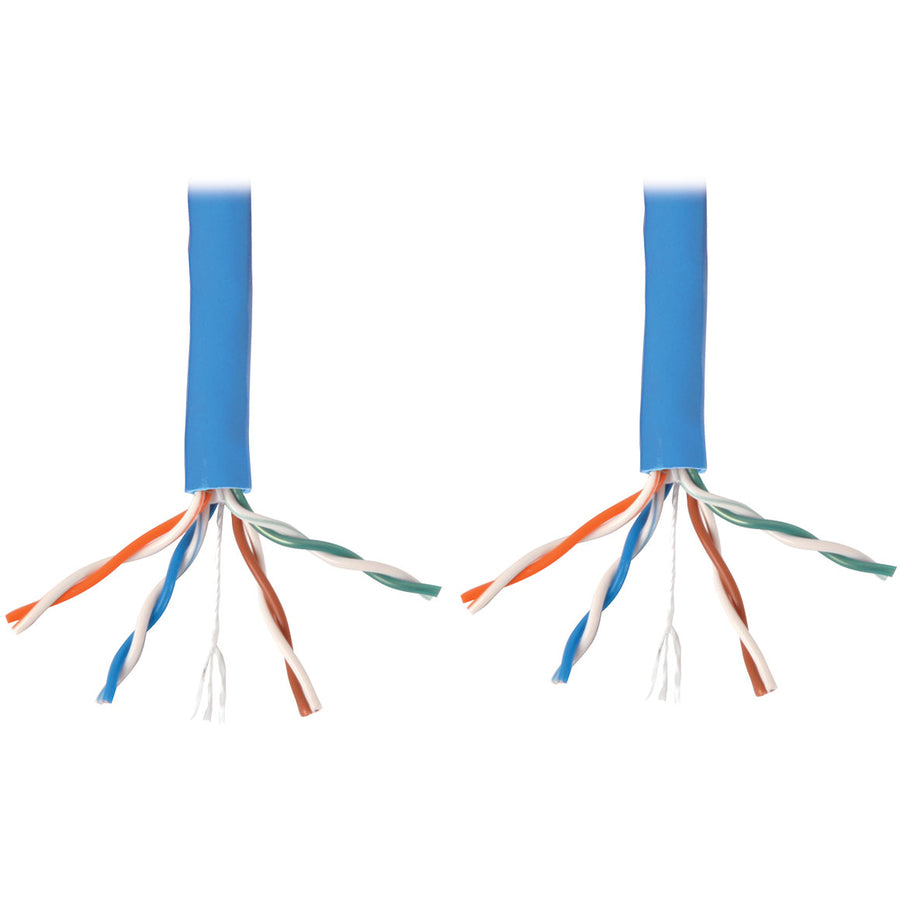 Eaton Tripp Lite Series Cat6 Gigabit Solid Core Plenum-Rated UTP CMP PVC Bulk Ethernet Cable, Blue, 1000 ft. (304.8 m), TAA — N224-01K-BL