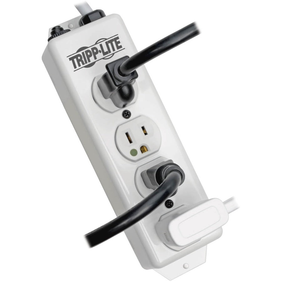 Eaton Tripp Lite Series Safe-IT Medical-Grade Power Strip, UL 1363, 4 Hospital-Grade Outlets, Antimicrobial, 15 ft. (4.57 m) Cord — PS-415-HG