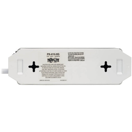 Eaton Tripp Lite Series Safe-IT Medical-Grade Power Strip, UL 1363, 4 Hospital-Grade Outlets, Antimicrobial, 15 ft. (4.57 m) Cord — PS-415-HG