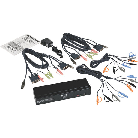 Eaton Tripp Lite Series 2-Port DVI Dual-Link / USB KVM Switch with Audio and Cables, TAA — B004-DUA2-HR-K
