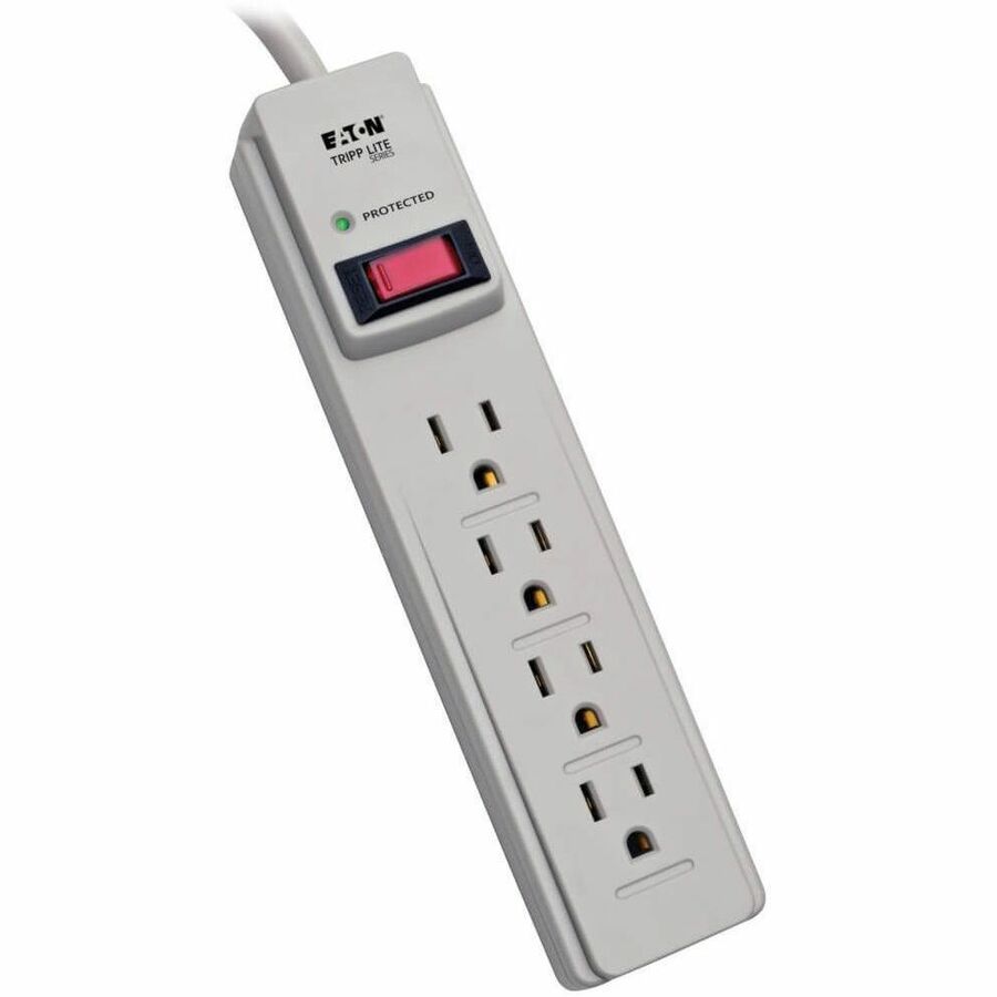 Eaton Tripp Lite Series Protect It! 4-Outlet Home Computer Surge Protector Strip, 4 ft. (1.22 m) Cord, 450 Joules — TLP404