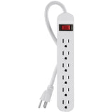 Belkin 6-Outlet Power Strip - 3ft Cord - Straight Plug - On-Off Switch - White — F9P609-03