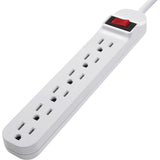 Belkin 6-Outlet Power Strip - 3ft Cord - Straight Plug - On-Off Switch - White — F9P609-03