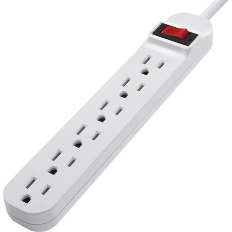 Belkin 6-Outlet Power Strip - 3ft Cord - Straight Plug - On-Off Switch - White — F9P609-03