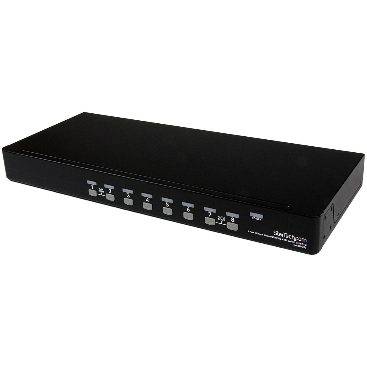 StarTech.com 8 Port 1U Rackmount USB PS/2 KVM Switch with OSD — SV831DUSB