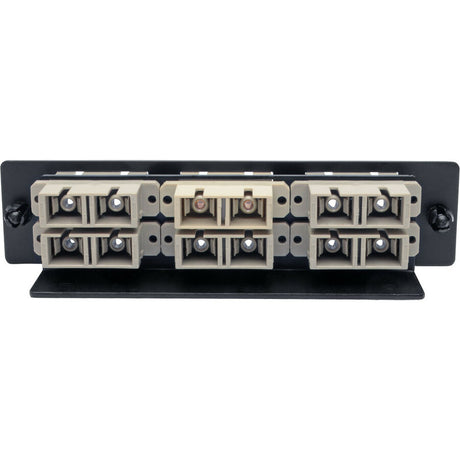 Eaton Tripp Lite Series High-Density Fiber Adapter Panel (MMF/SMF), 6 SC Duplex Connectors, Black — N492-06D-SC